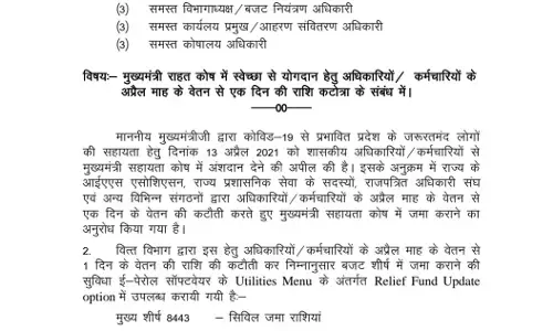 वित्त विभाग ने आदेश निकाला स्वेच्छिक वेतन कटौती की, और सॉफ्टवेयर बना दिया अनिवार्य कटौती का, कर्मचारियों में रोष